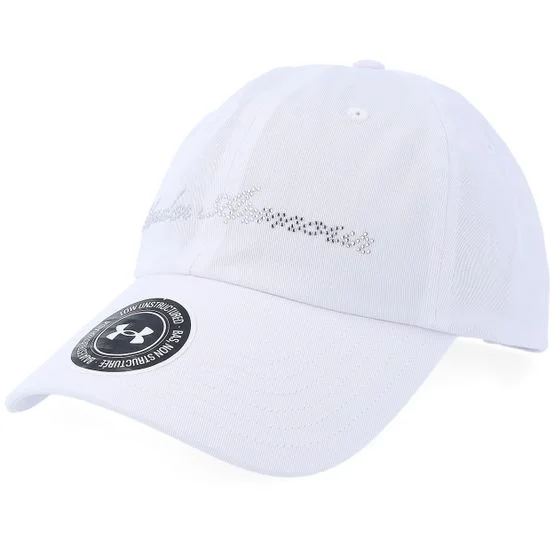 Under Armour - White unconstructed Caps - Womens Essential Low Adjustable Halo Gray Dad Cap @ Hatstore