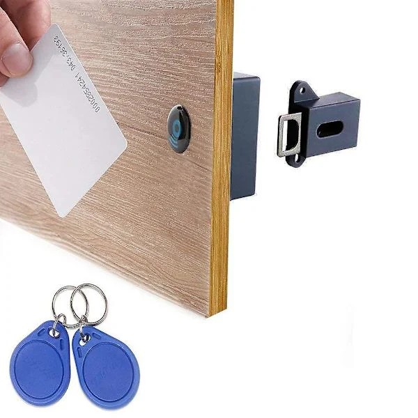Osynligt elektroniskt skåplås, dolt lås, DIY RFID-lås för trälådor, skåp och skåp