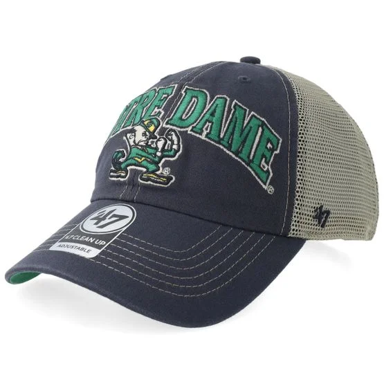 47 Brand - Notre Dame Tuscaloosa 47 Clean Up Cap Vintage Navy Trucker Trucker Blue Cap - College @ Hatstore