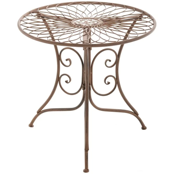 Round Side Table Jugendstil - Balkon Table - Weatherwast Design | Färg: Antik brun