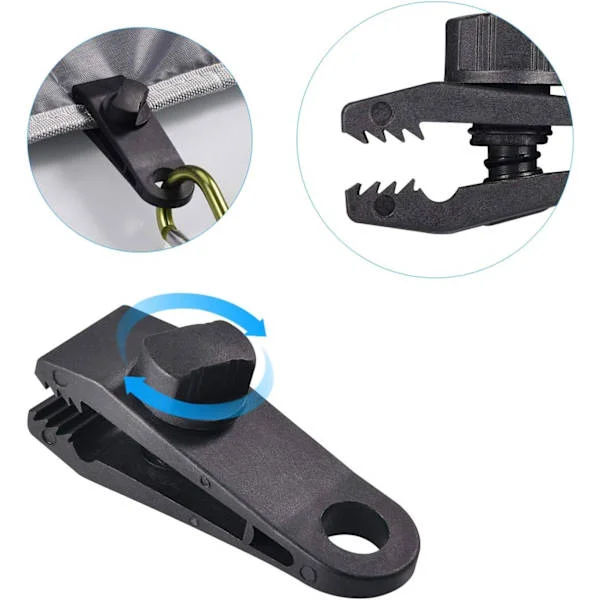 10 Set Tarp Clip Tältklämma Tarp Markiser Clip, Tarp Clip, Tältklämma, för Bil Tält, Tarp, Markiser, Camping