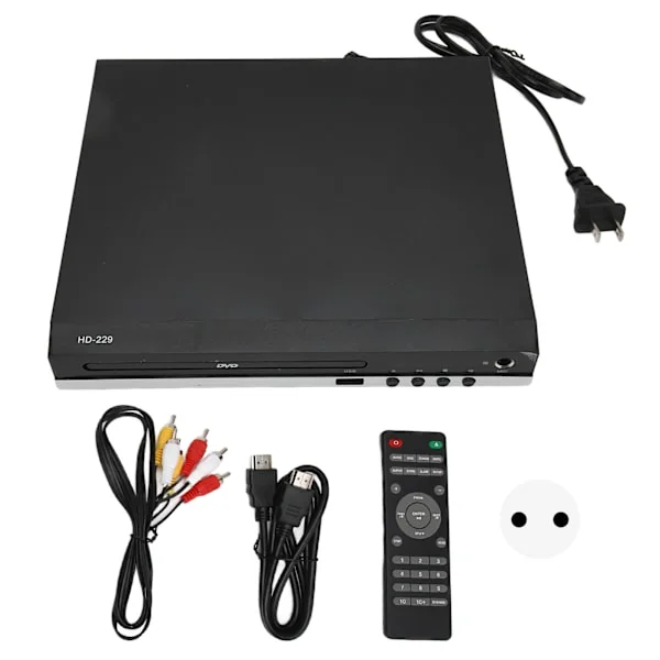 Mini DVD Player 1080P Support AV Output Remote Control HD Multimedia Interface DVD CD Player with USB Port 110-240V EU Plug