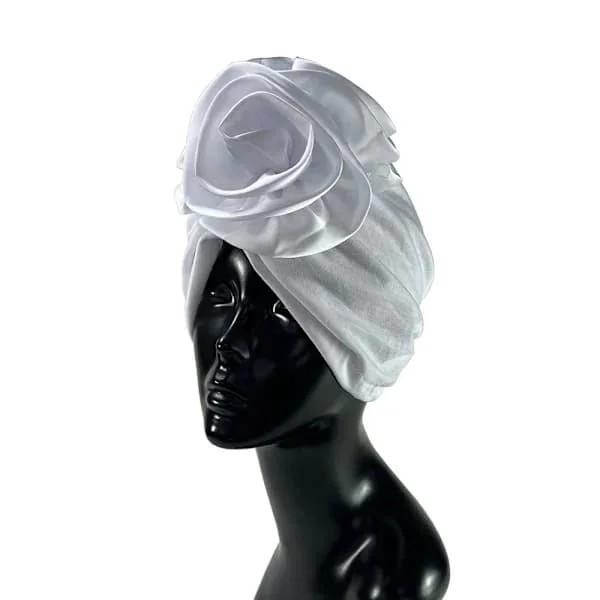 Elastic Headband Hat Winter Beanies WHITE white