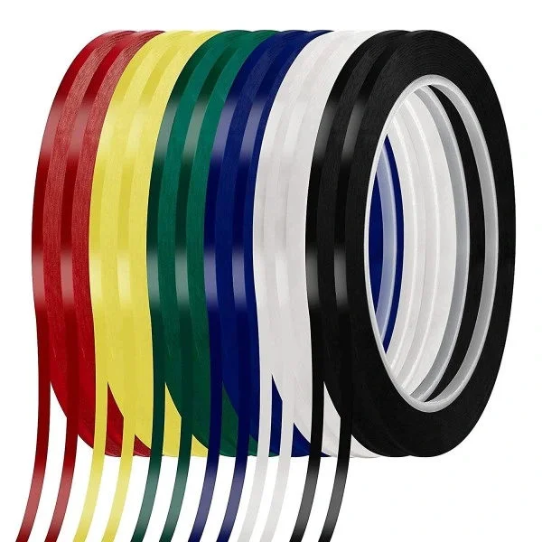 12 Rolls 1/8 Inch Whiteboard Tape, Pinstripe Tape Whiteboard Tape Self-Adhesive Graphic Grid Marking Tape