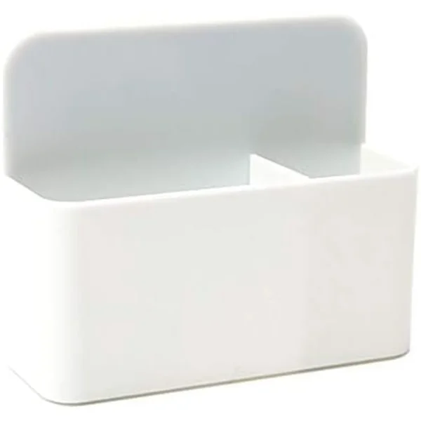 Magnetisk pennhållare, magnetisk whiteboardpenna hållare, penna och suddhållare för whiteboard, magnetpennakopp förvaringsorganisatör för kontor (vit)