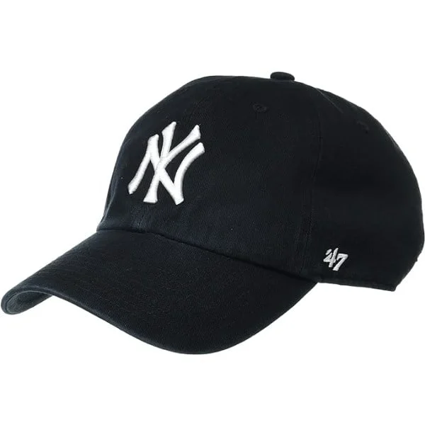 47 New York Yankees Justerbar Baseball Caps (Sort Brodering)