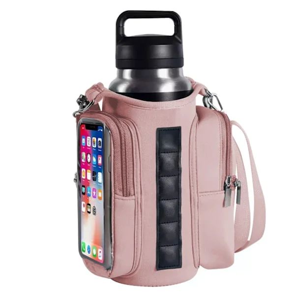 Magnetic Bottle Bag Waterproof Hiking Sports Gym Cross-body Shoulder Magnetic Water Bottle Holder Sling Bag