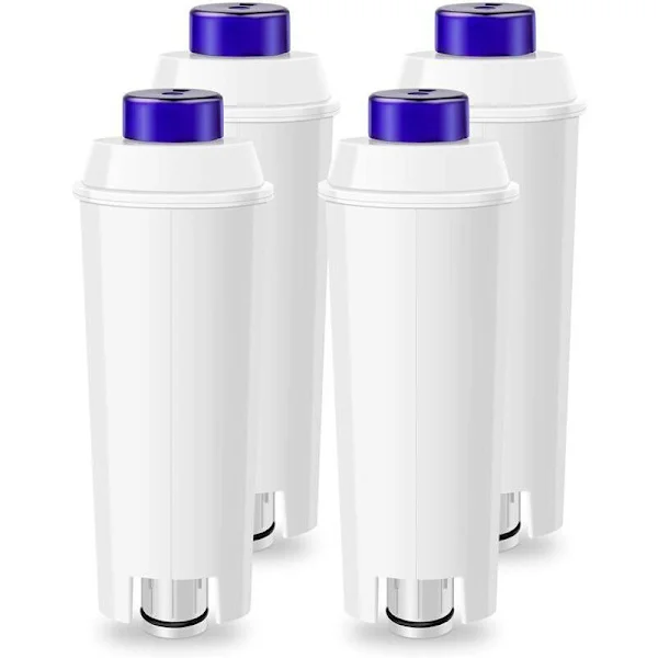 4 stk. DLSC002 Filter til Delonghi Magnifica S, Dinamica, Ecam, ESAM, Etam, Primadonna, BCO, EC Serie Kaffemaskine, Vandfilterpatroner til Delonghi