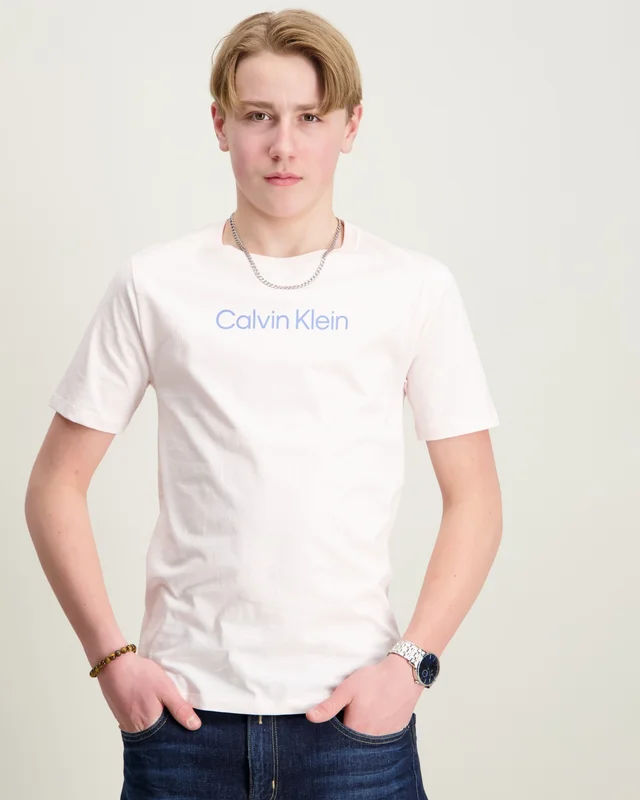 Calvin Klein INST. LOGO SS T-SHIRT Rosa T-shirts Kille - Kids Brand Store