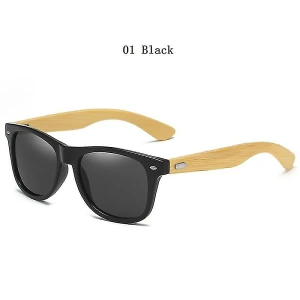Muoti Bambu Puiset Aurinkolasit Miehet Naiset Klassiset Neliönmuotoiset Retro Aurinkolasit Ajolasit Mustat Kalastuslasit