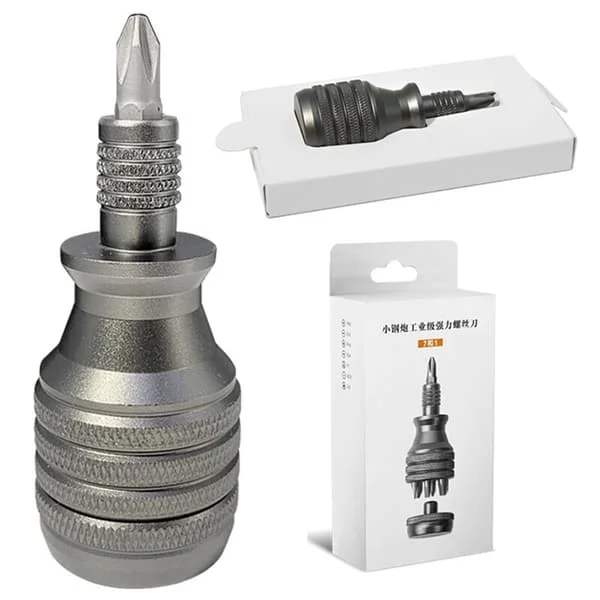 7-i-1 Mini Skruvmejsel Titanium Skruvmejsel 1/4 Tum Magnetisk Torx Skruvmejsel Bits Kit Hem Reparationsverktyg