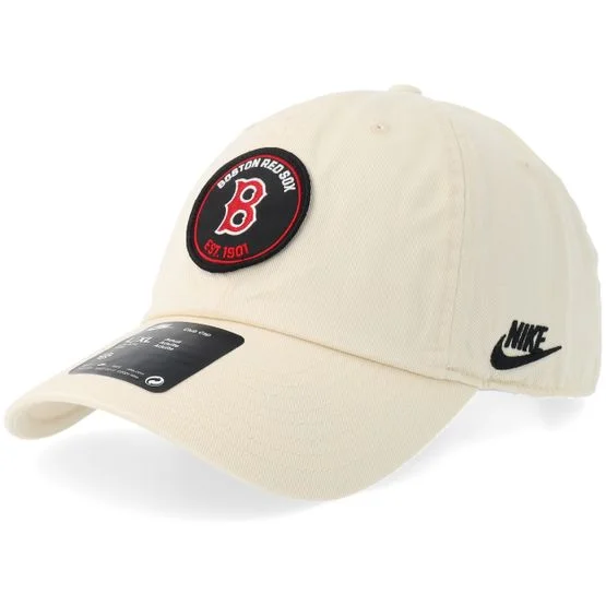 Nike MLB Boston Red Sox Club Natural Dat Cap / Unstructured Beige S/M Baumwolle MLB Beige unconstructed Cap Boston Red Sox Club
