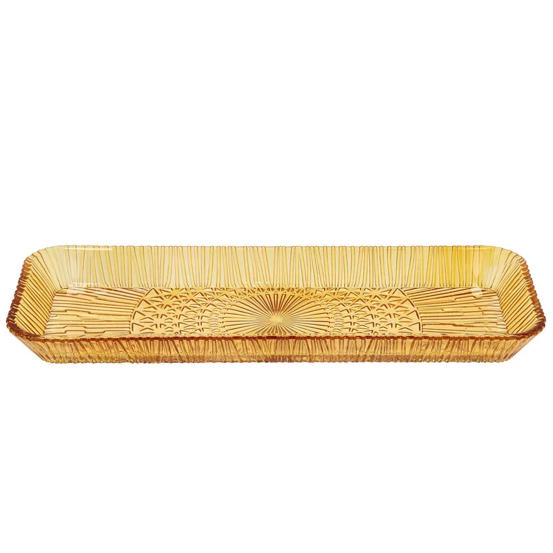 Bitz Kusintha serveringsfat 38 x 14 cm, bärnsten | Dukning & Servering > Serveringsskålar > Serveringsfat | Bagaren och Kocken