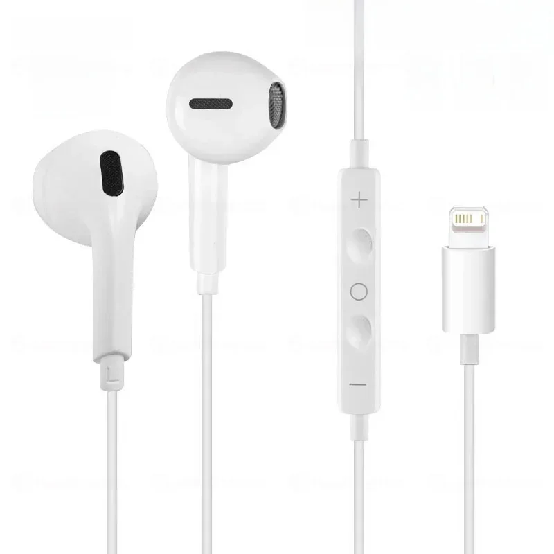 AliExpress - Écouteurs filaires Type c, oreillettes pour Apple Lightning, avec ligne Iphone 5 6 8 7 Plus X XS MAX XR 10 11 12 13 14 Pro 15 16