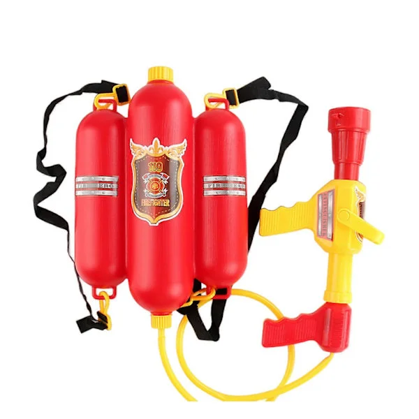 Kids Fireman Backpack Water Gun - Large Capacity Pull-Out Water Toy for Fun Fights-FY-