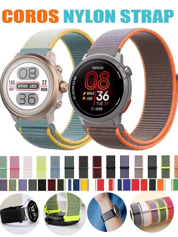 AliExpress - Pour COROS PACE 3 sport Bracelet en Nylon Bracelet de montre pour COROS APEX 2 Pro/PACE 2 22/20mm Bracelet APEX 46mm 42mm Bracelet Correa