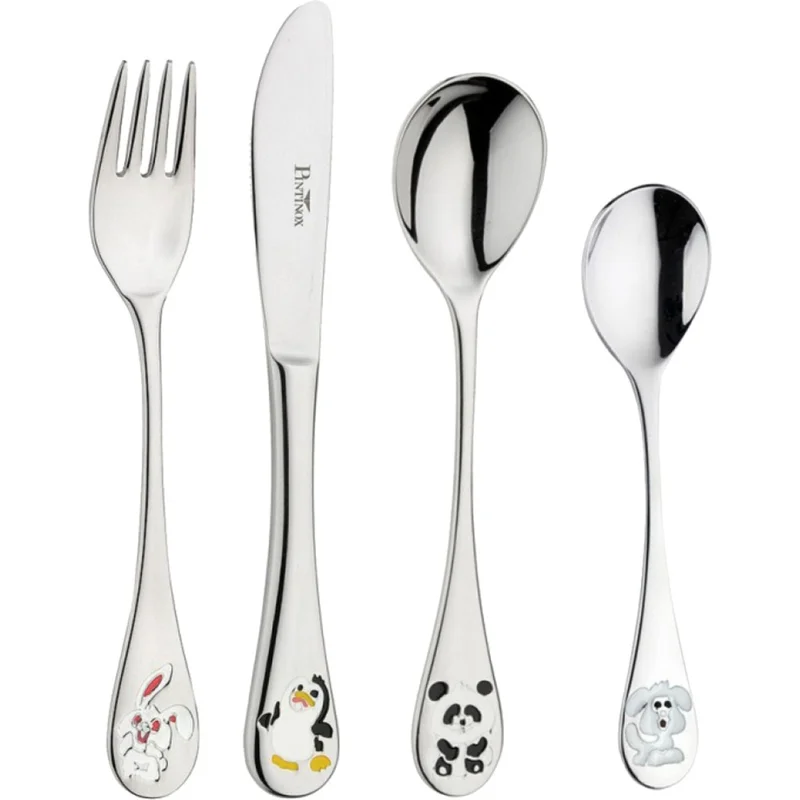 Pintinox Arca Di Noè bestickset för barn 4 delar, rostfritt stål | Dukning & Servering > Bestick > Bestickset | Bagaren och Kocken
