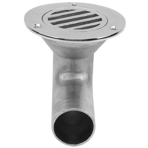 Slitesterk båt gulvrenne 316 rustfritt stål marine 90 grader båt gulv dekk vannavløp 38MM