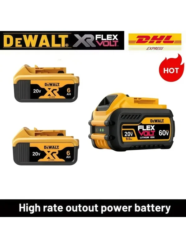 AliExpress - Batterie d'origine DeWALT 20V/60V 5Ah 6Ah 9Ah MAX FlexVolt pour outil électrique DCB606 DCB205 DCB206 DCB209 DCB182.