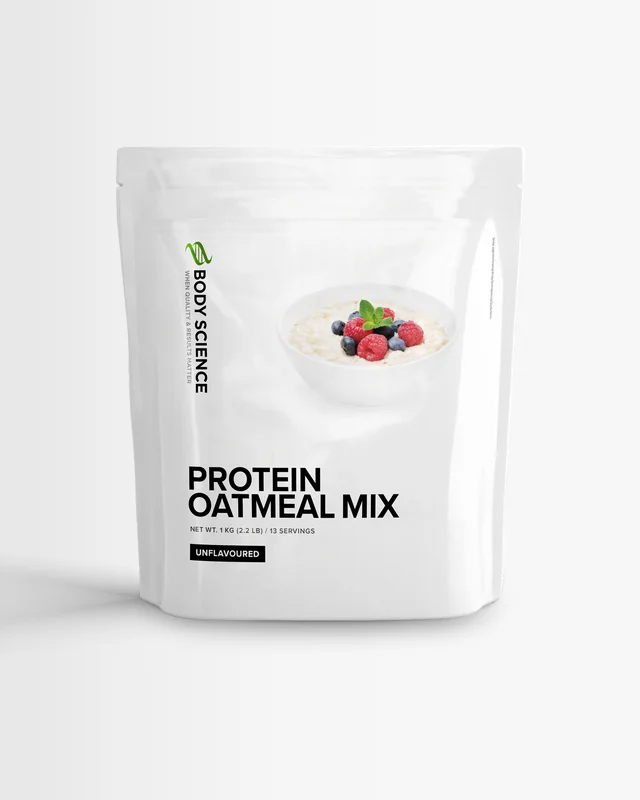 Proteingröt - 1 kg - Cinnamon Bun - Body Science Protein Oatmeal Mix - Havregrynsgröt i micro, Grötmix protein