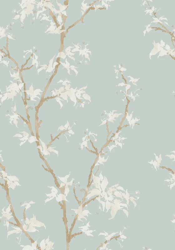Chinese Branch wallpaper - Cole & Son Sample / Duck Egg