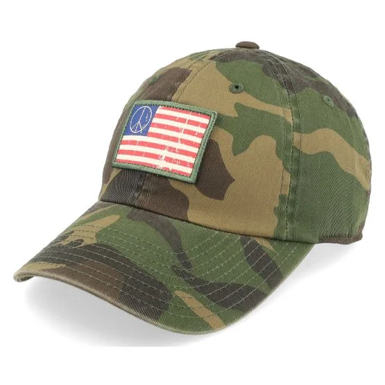 American Needle - Camo unconstructed Czapka Z Daszkiem - USA Ballpark Patch Peace Camoflage Dad Cap @ Hatstore