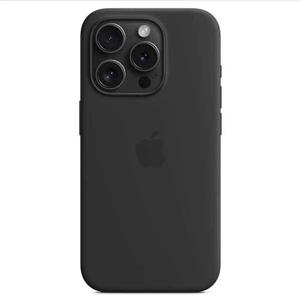 Til iPhone 15 Pro Max Cover Silikone Magnetisk Mobilcover Kompatibel med MagSafe Sort_xx Sort