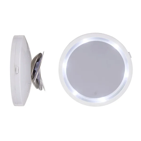 Sminkspegel med LED-lampa & Sugkopp - Spegel med Belysning