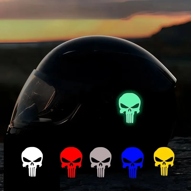 AliExpress - Autocollants lumineux tête de crâne pour Moto, décoration de casque de Moto étanche, carénages latéraux de réservoir de carburant, 
