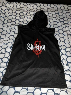 Slipknot ärmlös hoodie svart