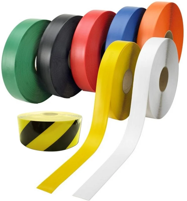 Ergomat DuraStripe Supreme HZ Gulvmarkeringstape 30 m, svart/gul 5 cm, Maskintilbehør & forbruk