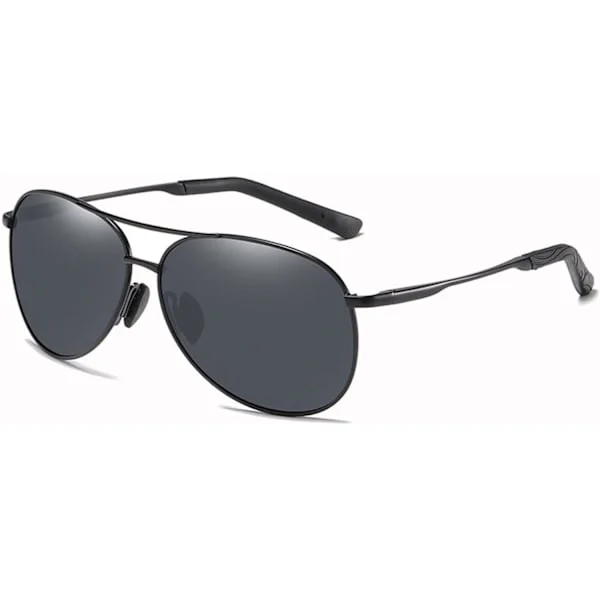 Klassiske polariserede pilotsolbriller i vintage-stil - Unisex ultralette solbriller til mænd og kvinder med UV400-beskyttelse; Ideelle til kørsel og 