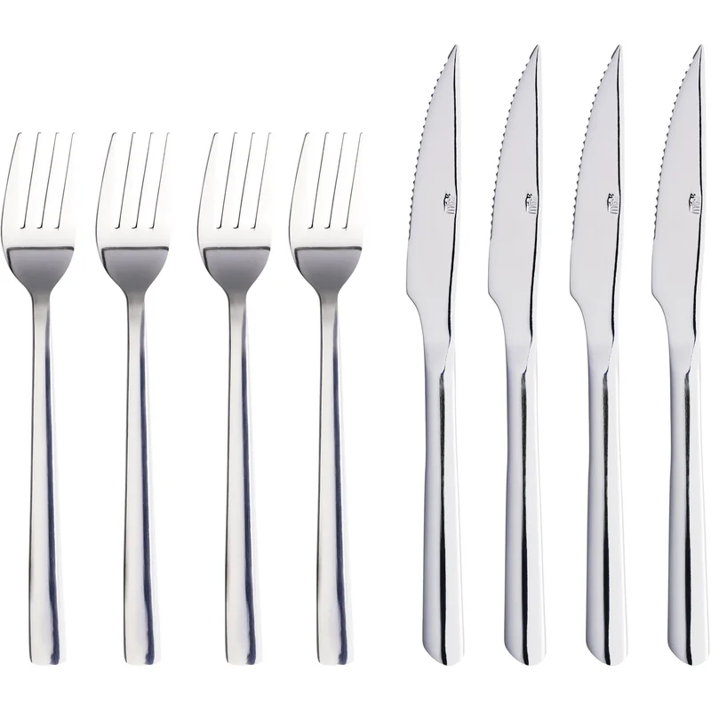 Aida RAW grillbestik, rustfrit stål, 8 dele - Sølv | KitchenOne