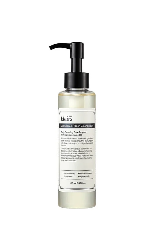 KLAIRS Gentle Black Fresh Cleansing Oil 150 ml, Hudpleje, Renseprodukter, Rens & Vask