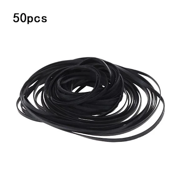 50 st 2 mm bredd Universal Mix Kassettbandspelare Remmar Sorterade Driv Flat Gummirem för CD DVD-inspelare Walkman