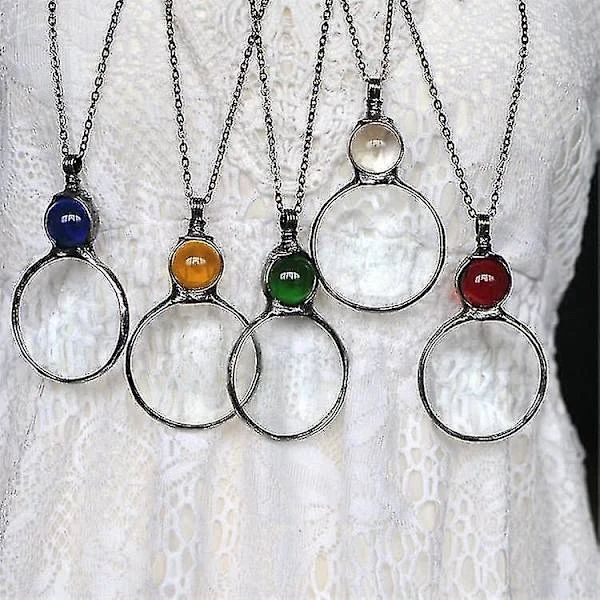 Förstoringsglas halsband present, läs förstoringsglas hänge halsband, böcker, tidningar, lässmycken förstoringsglas