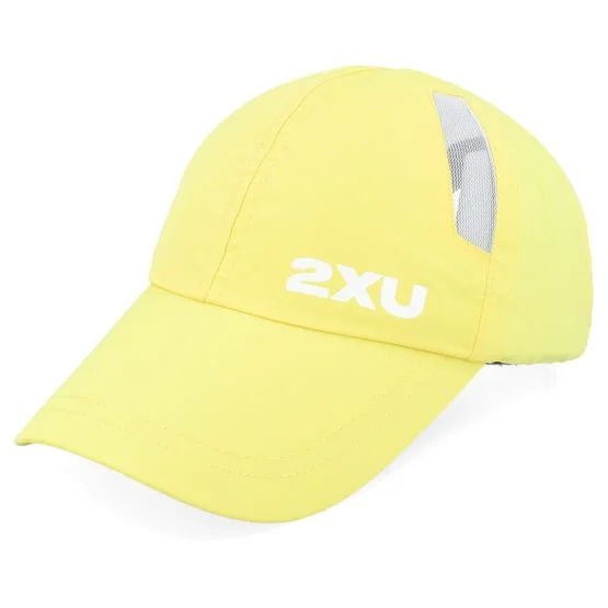 2XU - Gelb unconstructed Cap - Run Cap Pixel Lemon/White Dad Cap / Unconstructed @ Hatstore