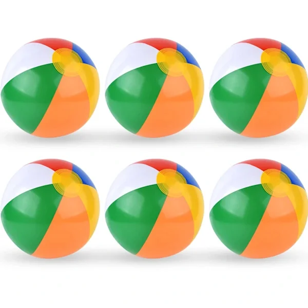 Beach Balls Inflatable Beach Toys Rainbow Beach Ball Bulk for Family Pool Beach Party Summer Games