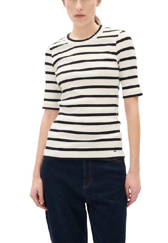 Inwear DagnaIW Striped T-Shirt T-shirts Dam Svart S