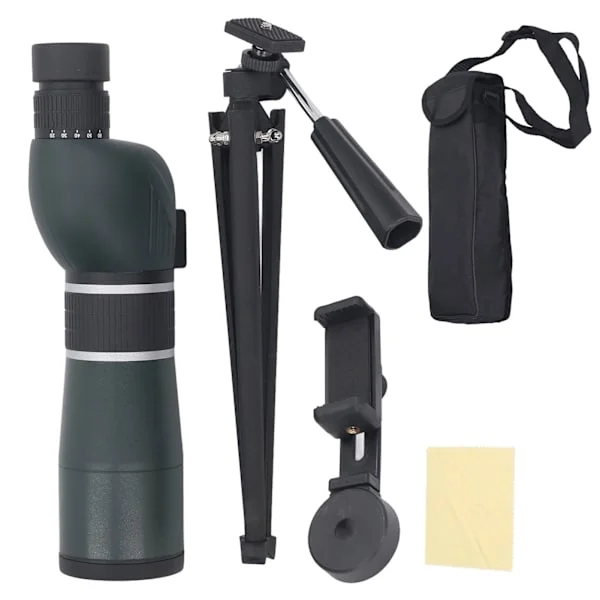 Spotting Scope Zoomable Night Vision Waterproof Monocular Telescope with Bracket Phone Clip for Bird Watching 20 60X60