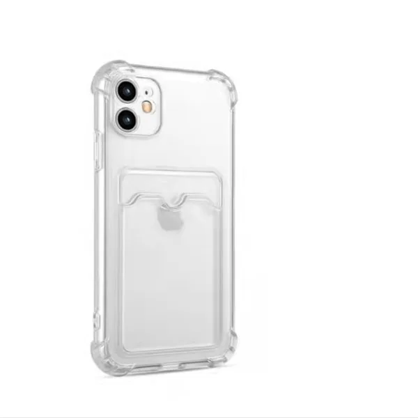 iPhone 12 skal med korthållare TPU transparent