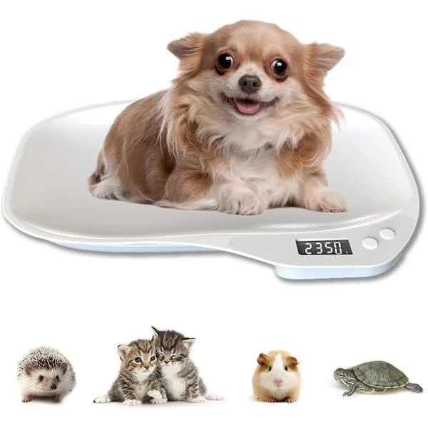 Digital Mini Kæledyrsvægt, Babyvægt, Lille Dyre LCD-vægt, Bærbar Elektronisk Vægt med Display til Kat og Hund, Killing, Hamster