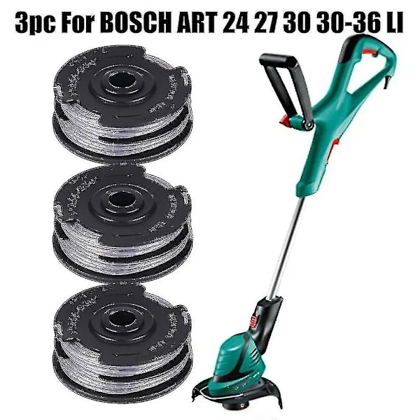 3. for Bosch Art 24 27 30 30-36 Li Strimmer Trimmer Skärlina Spolematning 6m 1,6mm Byte af dele til haveredskaber