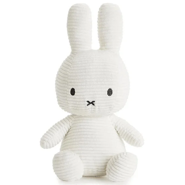 Miffy Stor Kosebamse i Kordfløyel, Hvit (FMY)