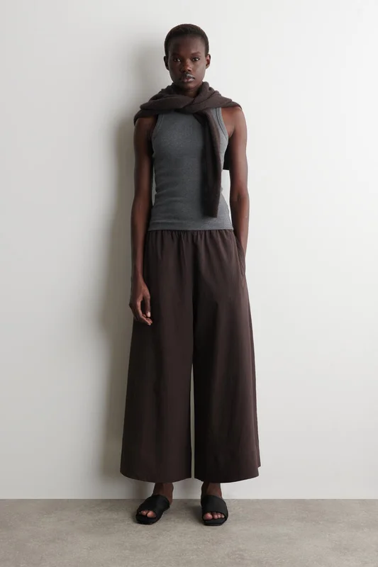 COS Women's Culottes I Seersucker in Brun