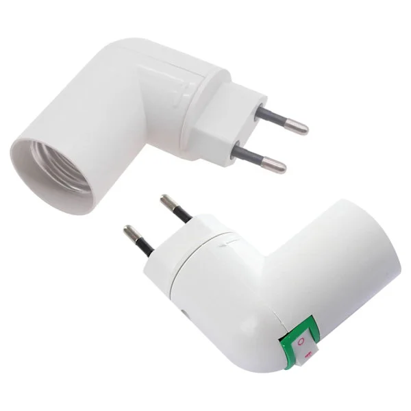E27-sockel med strömbrytare, E27-basadapter, för bärbar kökslampa/garagelampa (glödlampa ingår ej) 2 st