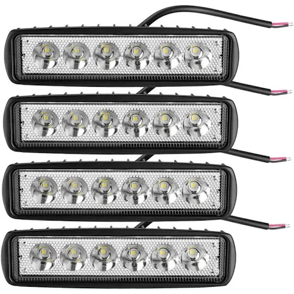 4 kpl 6 tuuman 18W LED-työvalot. 12V 24V 6000K valkoinen LED-kohdevalo auton työvalot kuorma-autoon, traktoriin, 4x4, mönkijään, maastoautoon, 