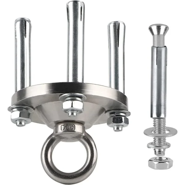 Takkrok för hängstol, kraftig krok, svängbar krok med lager, 360° rotation, 500 kg, kraftig 304 rostfritt stål takkrok, svivel