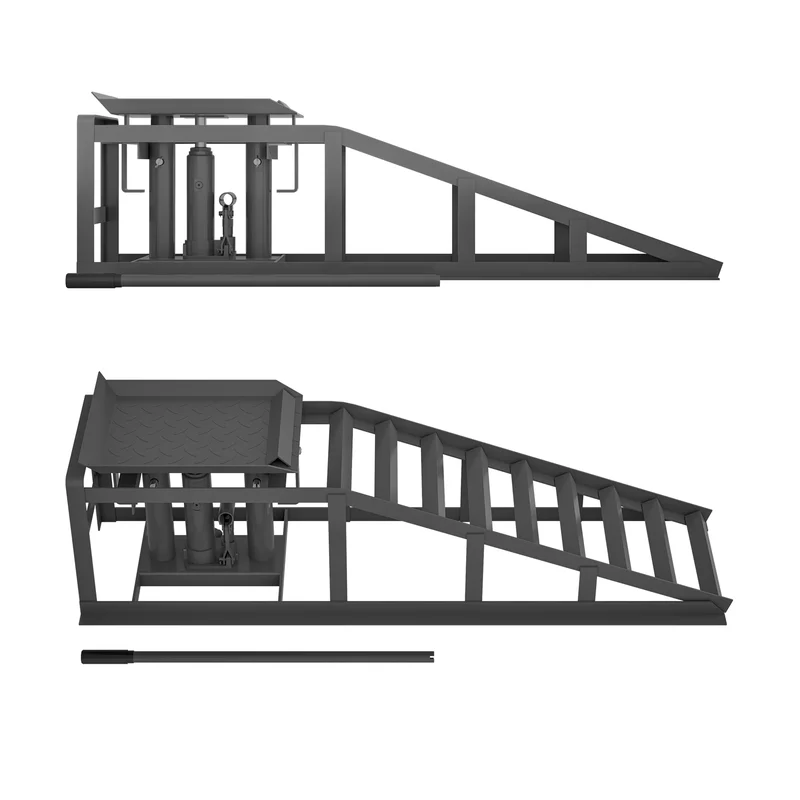 AliExpress - 2 Piece Car Trailer Ramp Height Adjustable Ramp Hoist, Loader Ramp Set Lifting Platform (Grey)