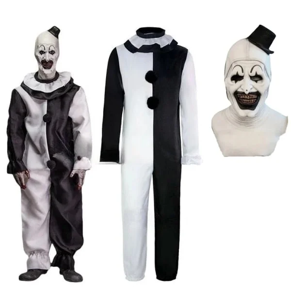 Art the Clown Terrifier 2 Halloween-kostym med mask för vuxna-FY-